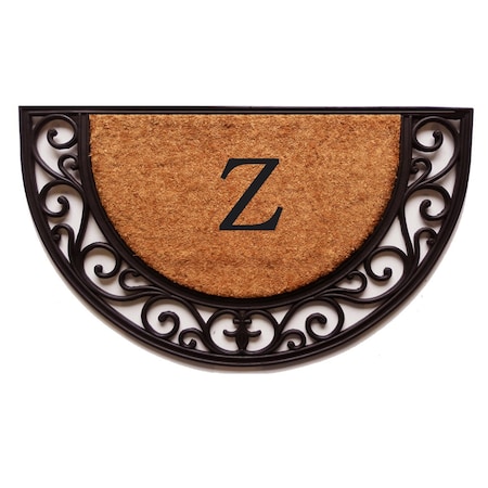 Calloway Mills Monogram Door Mat, Black, Natural, 18 in W x 30 in L 100141830Z